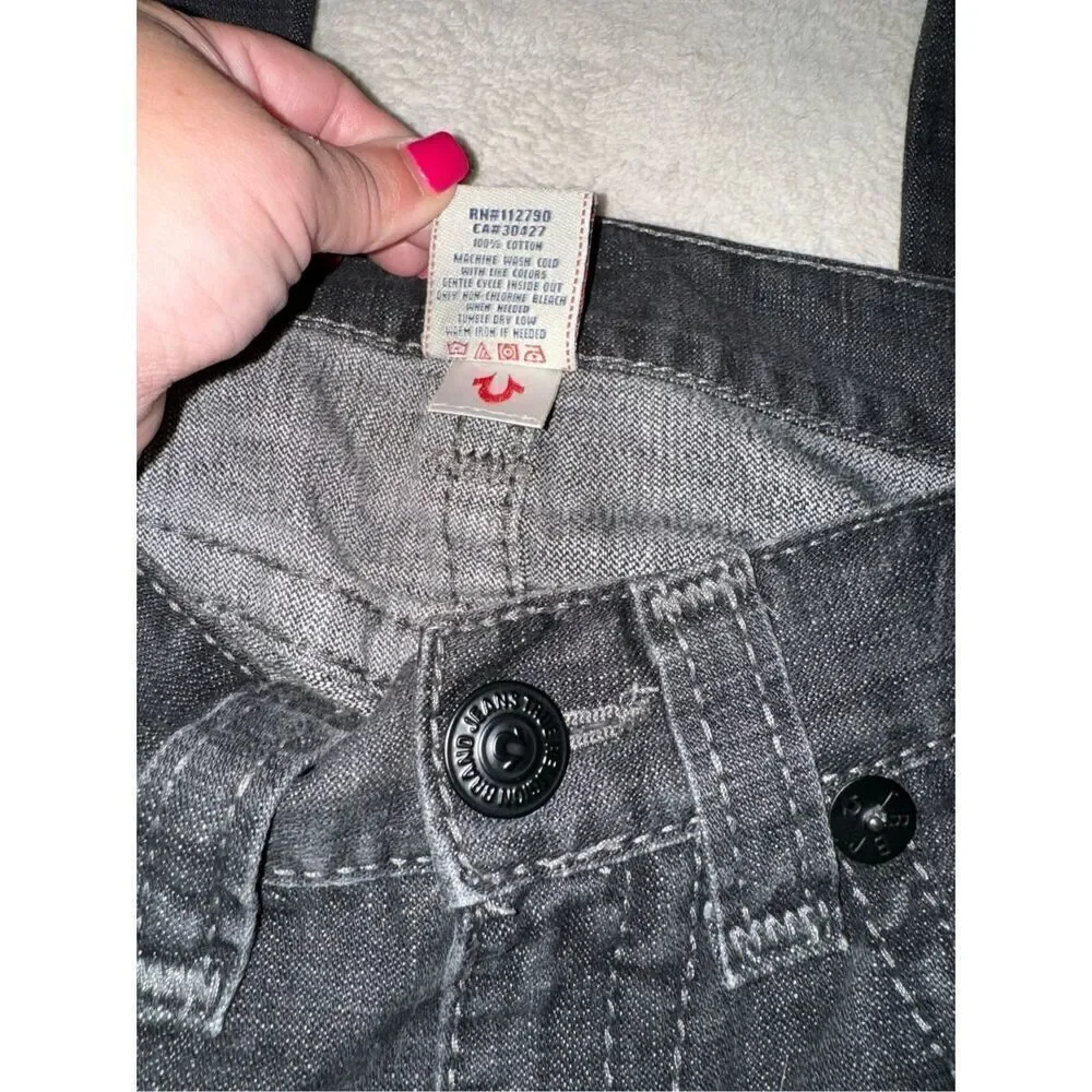 Vintage Y2K true religion black denim jeans size 33